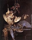 Willem van Aelst Still-Life with Hunting Equipment and Dead Birds painting